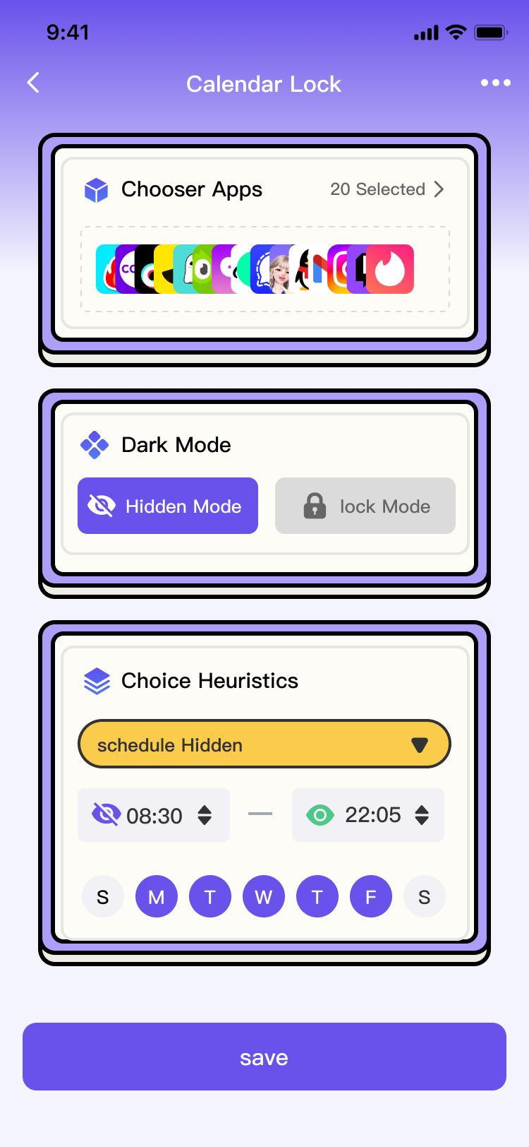 定时控制功能界面
